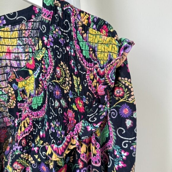 Anthropologie Vibrant Paisley Cover Up Tunic Top Size Medium - Picture 7 of 13
